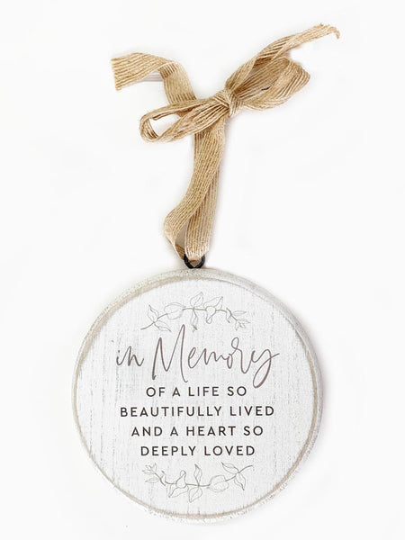 In Memory of a Life Ornament