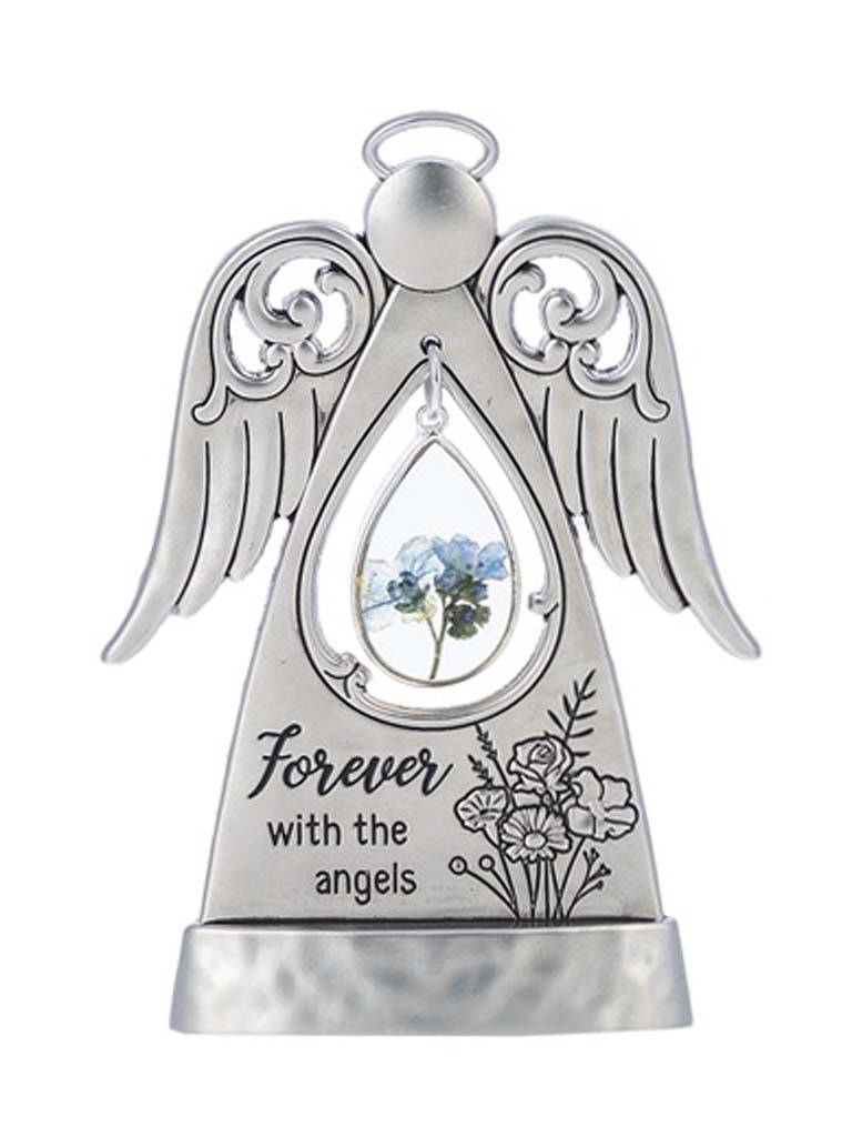 Angel Figurine - Blue Flower