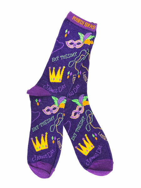 Mardi Gras Socks  - Men's