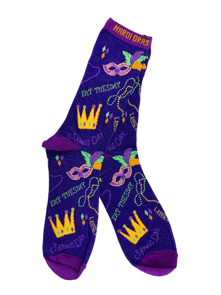 Mardi Gras Socks  - Women's