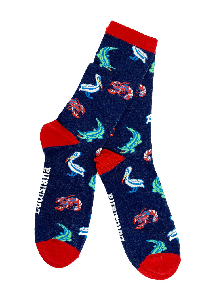Louisiana Animals Socks  - Men's