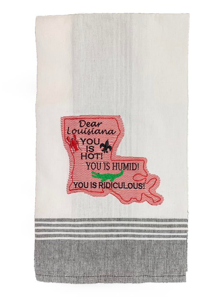 Louisiana You is Hot, You is Humid Hand Towel