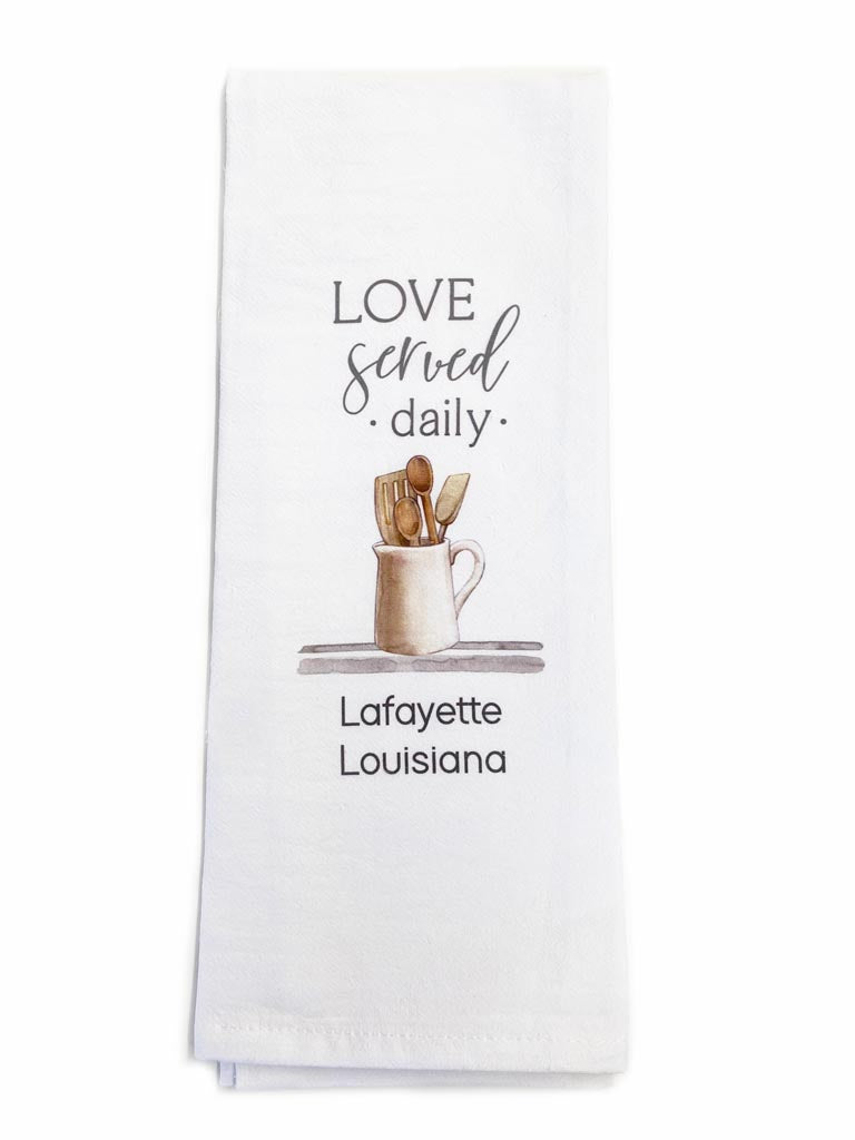 Loved Served Daily Hand Towel